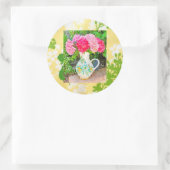 Hydrangea-Aufkleber Runder Aufkleber (Tasche)