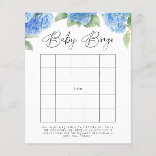 Hydrangea Baby Bingo Baby Showspiele