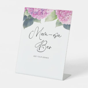 Hydrangea Baby Shower Mama-osa-Bar Sockelschild