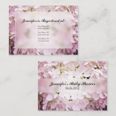 Hydrangea Baby Showregisterkarten Begleitkarte (Vorne/Hinten)