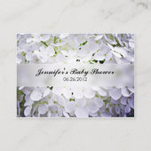 Hydrangea Baby Showregisterkarten Begleitkarte (Rückseite)