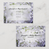 Hydrangea Baby Showregisterkarten Begleitkarte (Vorne/Hinten)