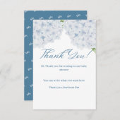 Hydrangea Babydusche Danke Karte (Vorne/Hinten)