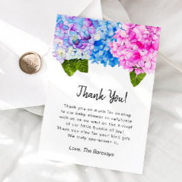 Hydrangea-Babydusche Dankeskarte