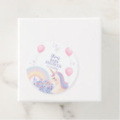 Hydrangea Balloon Rainbow Unicorn Babydusche Geschenkanhänger (Beispiel)