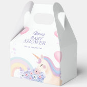 Hydrangea Balloon Rainbow Unicorn Babydusche Geschenkschachtel (Vorderseite)