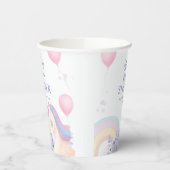 Hydrangea Balloon Rainbow Unicorn Babydusche Pappbecher (Links)