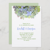 Hydrangea Banner Wedding Shower Invitation Einladung (Vorne/Hinten)