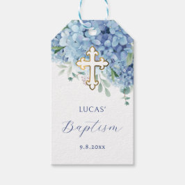 Hydrangea Baptism Gift Tags Geschenkanhänger