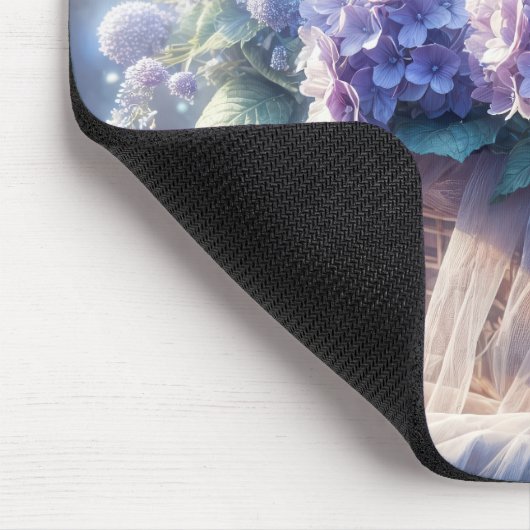 Hydrangea Basket Bouquet und Tulle Mousepad (Ecke)