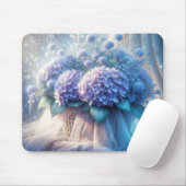 Hydrangea Basket Bouquet und Tulle Mousepad (Mit Mouse)