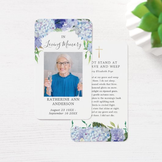 Hydrangea Beerdigungsgedicht (Schreibtisch)