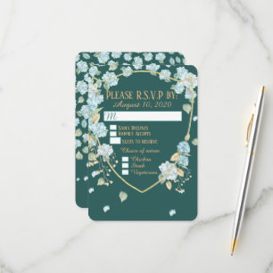 Hydrangea bei RSVP-Karten im Mondlicht RSVP Karte