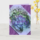 Hydrangea-Beileid auf Orchid - zu jeder Gelegenhei Karte (Gelbe Blume)