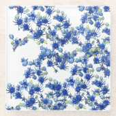 Hydrangea (BGC transparent) Glasuntersetzer (Vorderseite)