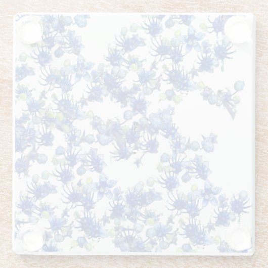 Hydrangea (BGC transparent) Glasuntersetzer (Rückseite)