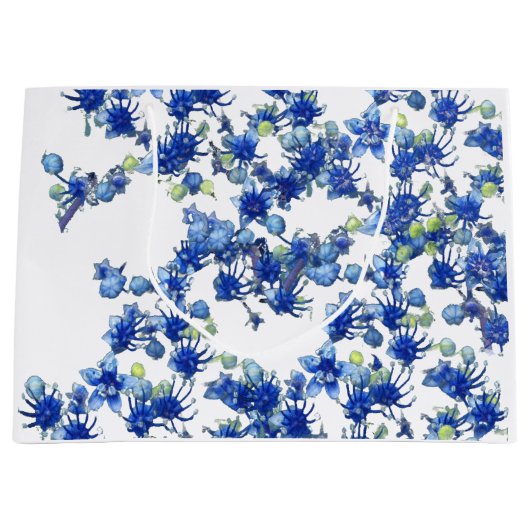 Hydrangea BGC transparent Große Geschenktüte (Vorderseite)