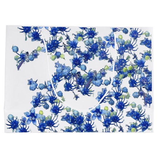 Hydrangea BGC transparent Große Geschenktüte (Rückseite)