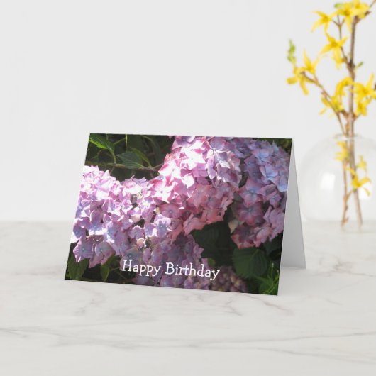 Hydrangea Birthday Greeting Karte (Gelbe Blume)