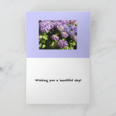 Hydrangea Birthday Greeting Karte (Innenseite)