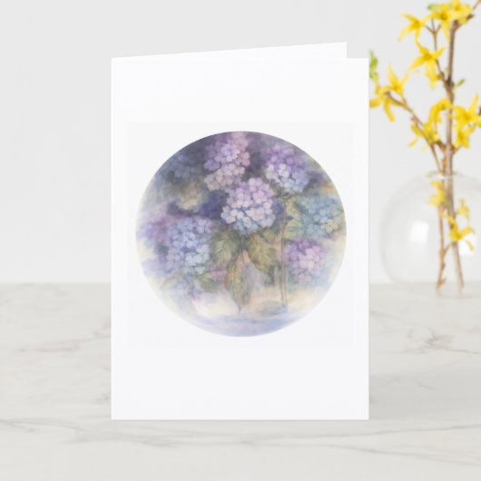 Hydrangea Blank Card | Elegant Floral Note Karte (Gelbe Blume)