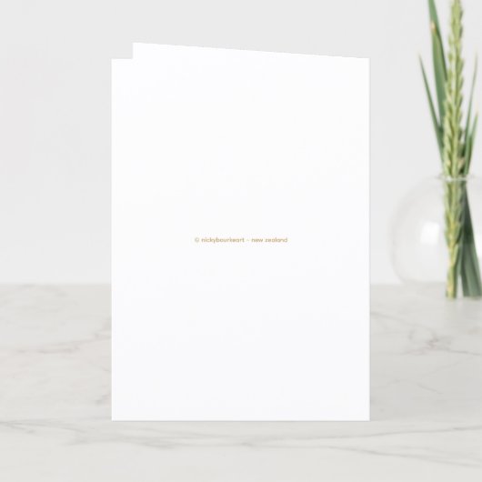 Hydrangea Blank Card | Elegant Floral Note Karte (Rückseite)