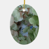 Hydrangea-Blätter Keramik Ornament (Vorne)