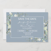 Hydrangea Blätter Save the Date Farbe und Grün (Vorderseite)
