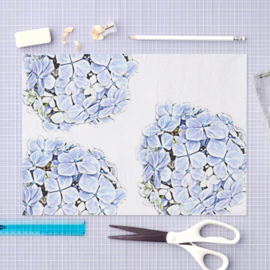 Hydrangea Blau Seidenpapier (Handwerk)