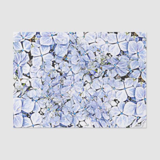 Hydrangea-Blau Seidenpapier (Vorderseite)