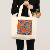 Hydrangea blau und orange jumbo stoffbeutel (Vorderseite (Produkt))