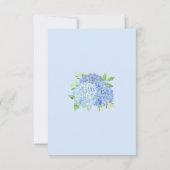 Hydrangea Blauer Blumenzwiebeln RSVP Karte (Rückseite)