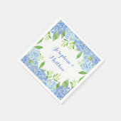 Hydrangea Blauer Blumenzwiebeln Serviette (Ecke)