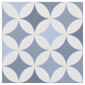 Hydrangea-blaues geometrisches Hypocycloid Muster Stoff (Nahaufnahme)