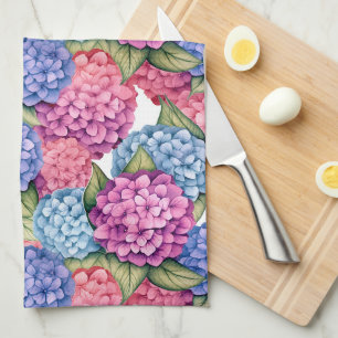 Hydrangea Blaulblau Pink Geschirrtuch