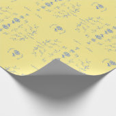 Hydrangea Block Gelb und Blau Muster Geschenkpapier (Ecke)