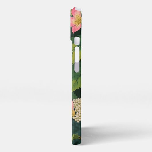 "Hydrangea Bloom iPhone 13 Fall - Japanischer Retr iPhone Hülle (Linke Seite)