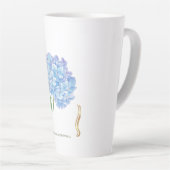 Hydrangea Bloom – Vintage Botanical Flower  Milchtasse (Rechte Ecke)
