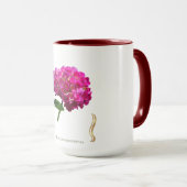 Hydrangea Bloom – Vintage Botanical Fuchsia Tasse (VorderseiteRechts)