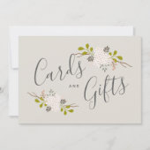 Hydrangea Blooms Botanische Hochzeitsgeschenk Tafe Einladung (Vorderseite)