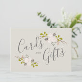 Hydrangea Blooms Botanische Hochzeitsgeschenk Tafe Einladung (Stehend Vorderseite)