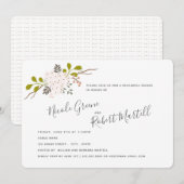 Hydrangea Blooms Botanische Probe Abendessen Einladung (Vorne/Hinten)