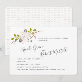 Hydrangea Blooms Botanische Probe Abendessen Einladung