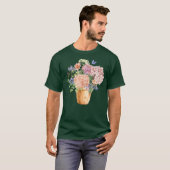 Hydrangea Blooms Bouquet Floral Spring Summer T-Shirt (Vorne ganz)