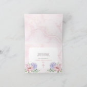 Hydrangea Blooms Girl Baby Foto Taufe Dankeskarte (Innenseite)