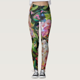 Hydrangea Blossom Dekorative Blumenart Rosa Leggings