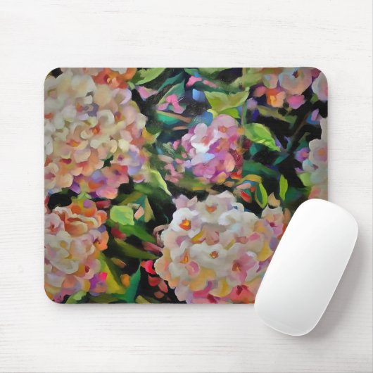Hydrangea Blossom Dekorative Blumenart Rosa Mousepad (Mit Mouse)