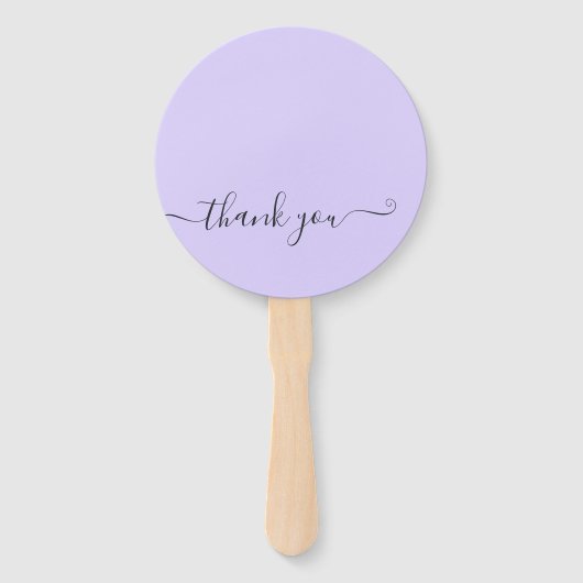 Hydrangea Blue and Light Lavender Wedding Fächer (Rückseite)