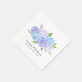 Hydrangea Blue and Light Lavender Wedding Serviette (Ecke)