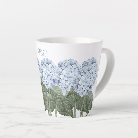 Hydrangea Blue Blume Milchtasse (Rechte Ecke)